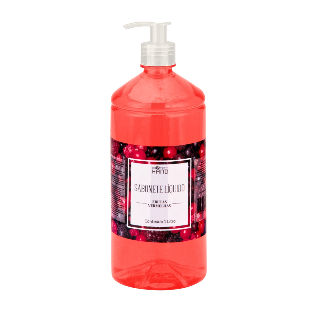 Sabonete Líquido 1L Frutas Vermelhas Protect Hand • Limpeza Suave e Eficiente para Mãos e Corpo