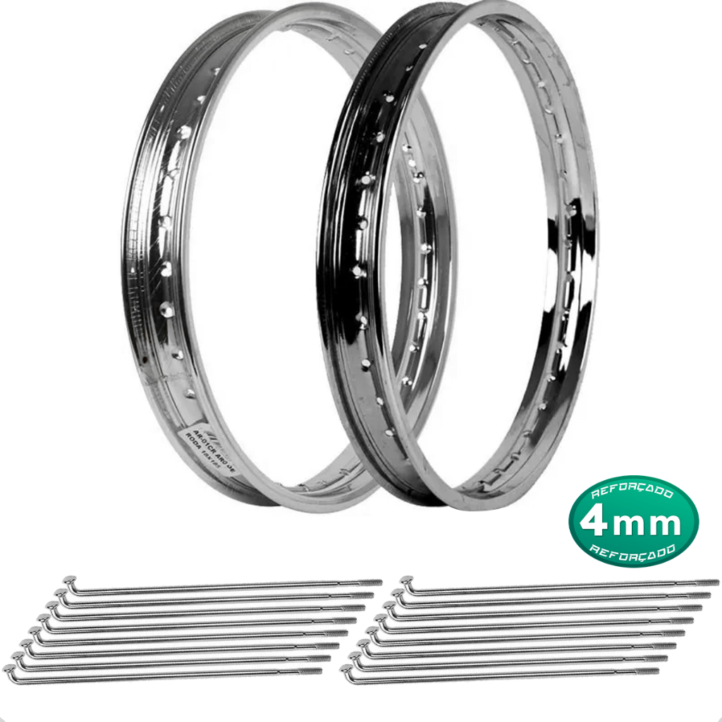 Par De Aro Dianteiro/traseiro Cg Today Titan 83/99+raio 4mm