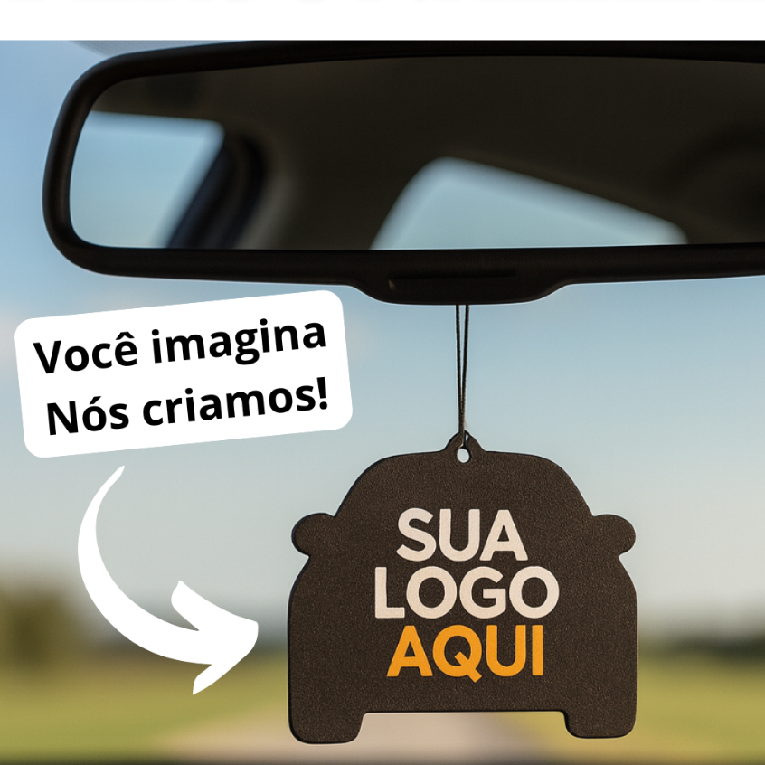 Aromatizante Automotivo Personalizado com Sua Logo Cheirinho Carro Formato Livre