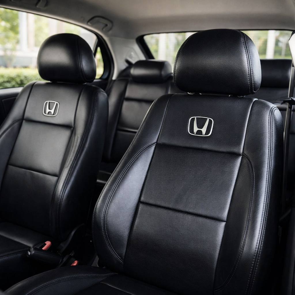 Capa banco de carro couro Honda Fit City Accord Civic Crv Hrv Zrv  1992 a 2025 + Brinde