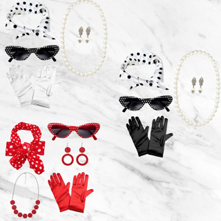 Kit Anos 50 E 60 Fantasia 5 Peças Adulto, Cosplay em Oferta na Shopee