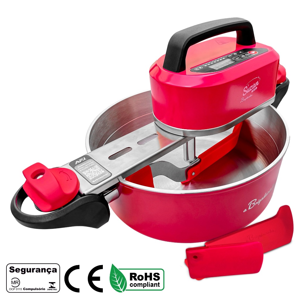 Panela para Mexer Doces Suzan Pro Alumínio Rosa 28cm