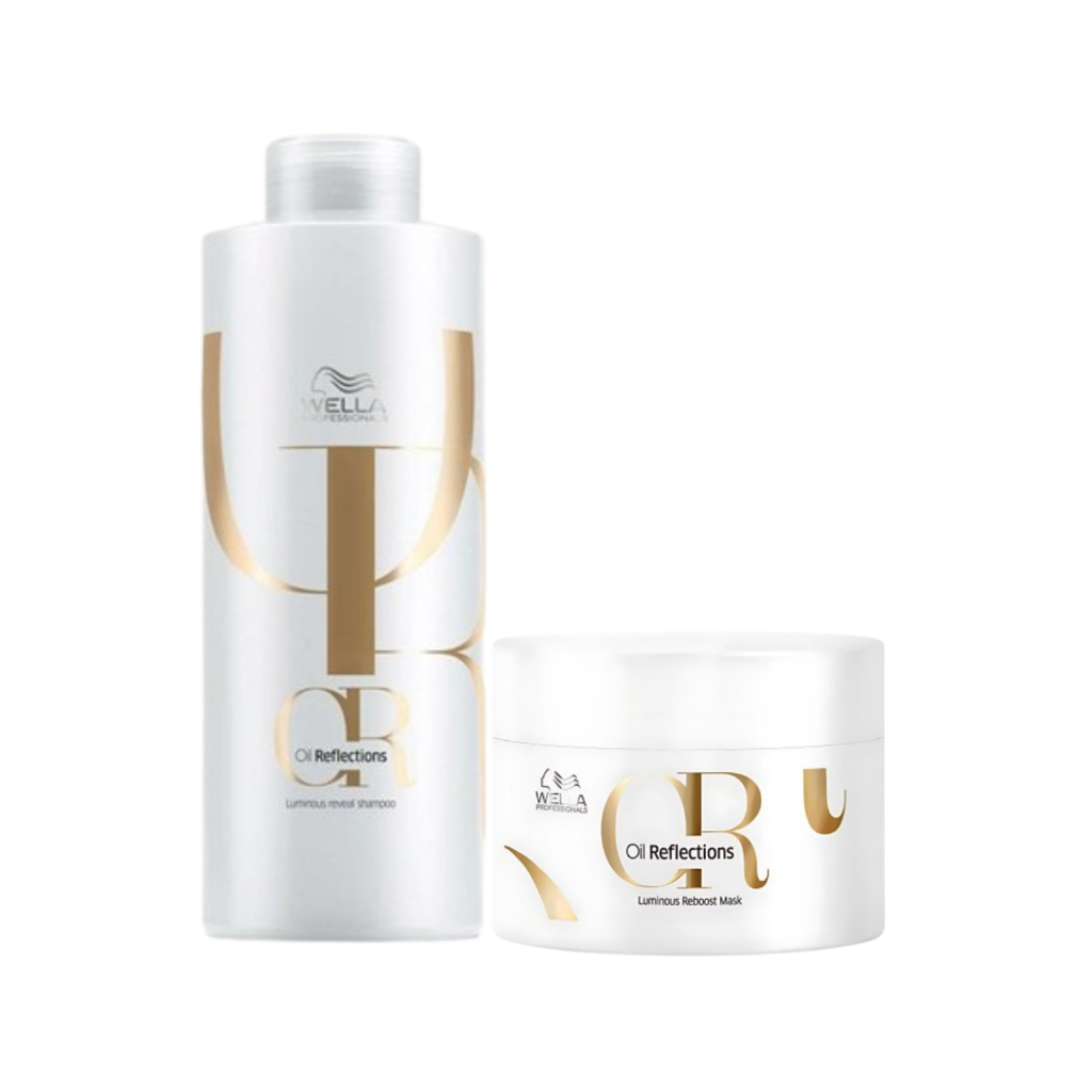 Kit Wella Professionals Oil Reflections - Shampoo 1L e Máscara 150ml em Oferta na Shopee