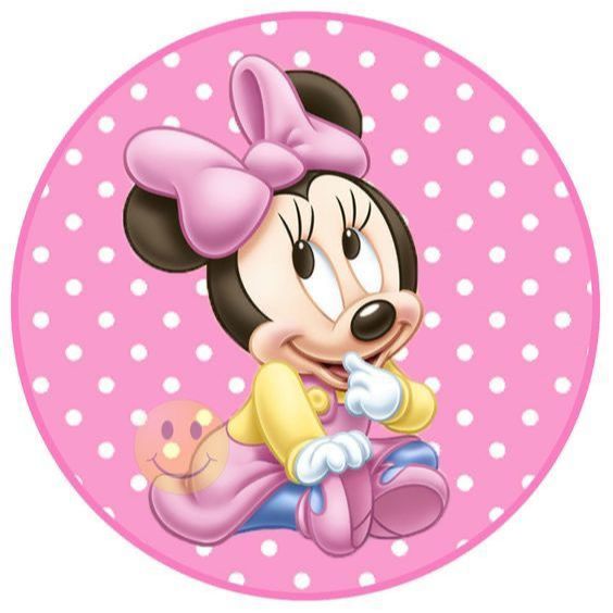 PAINEL DE FESTA INFANTIL REDONDO - MINNIE BABY em Oferta na Shopee