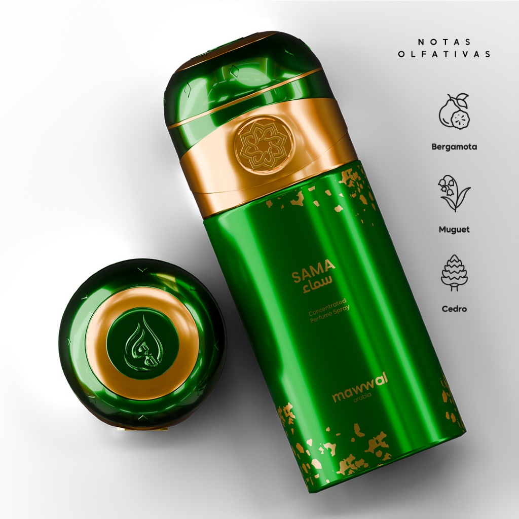 Perfume Árabe Spray Mawwal Universe Sama Masculino 250ml — imagem 2 de 2