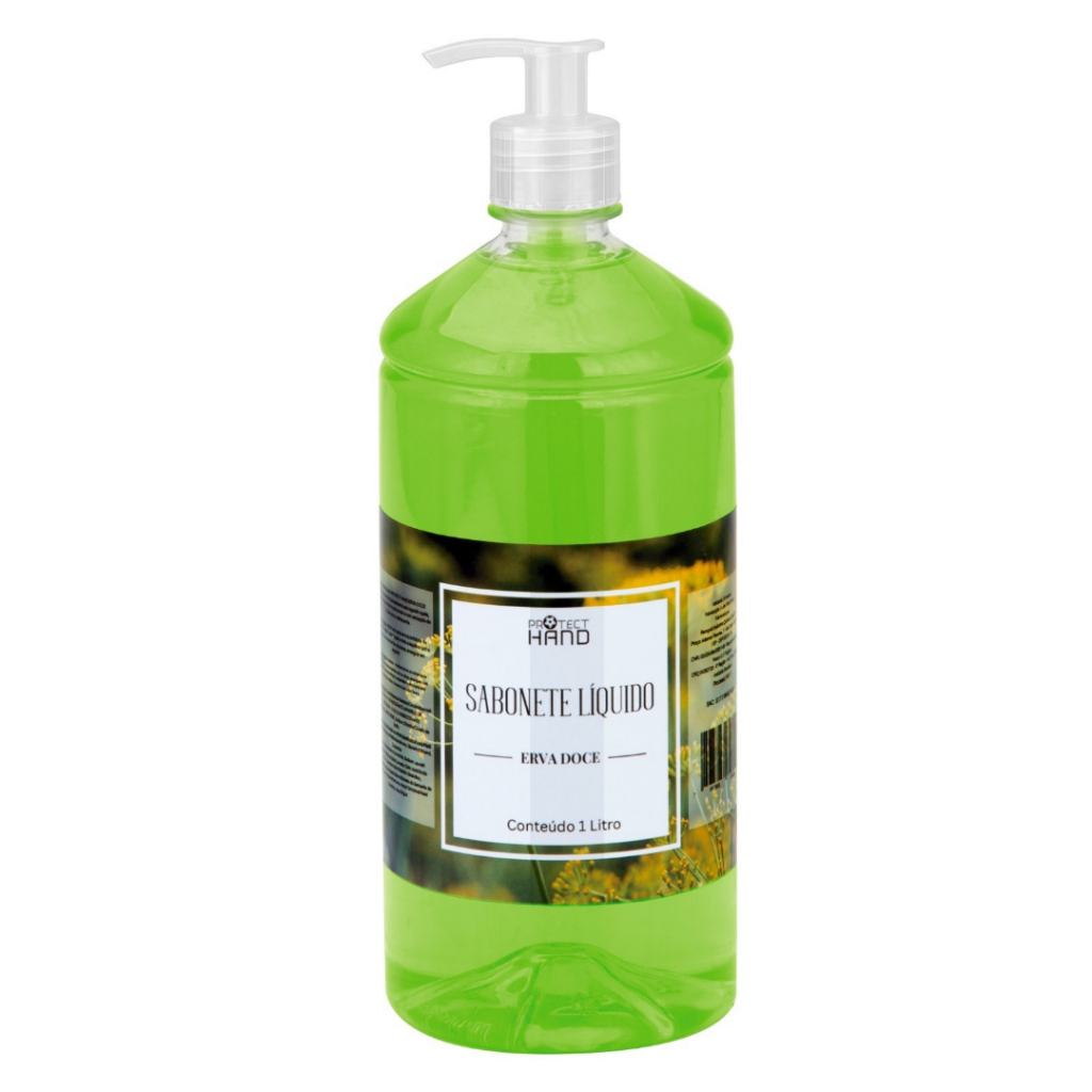 Sabonete Líquido 1L Erva Doce Protect Hand • Limpeza Suave e Eficiente para Mãos e Corpo