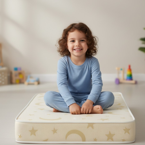Colchão Infantil Mini Cama 150x70cm Altura de 9cm D18 Espuma Confortável Antialérgico Antiácaro Antifungo Suporta 60kg