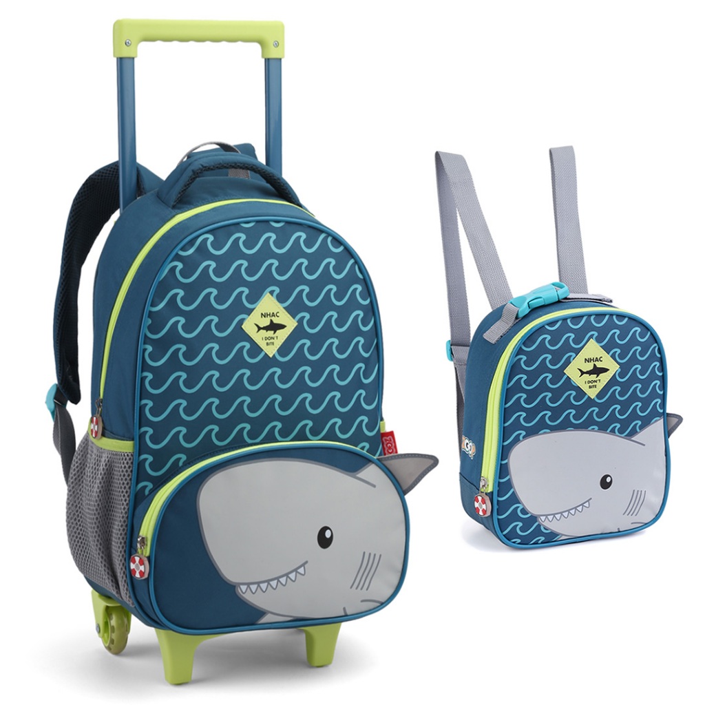 Kit Mochila Rodinhas Infantil Zoop Escolar Menino E Menina Lançamento em Oferta na Shopee