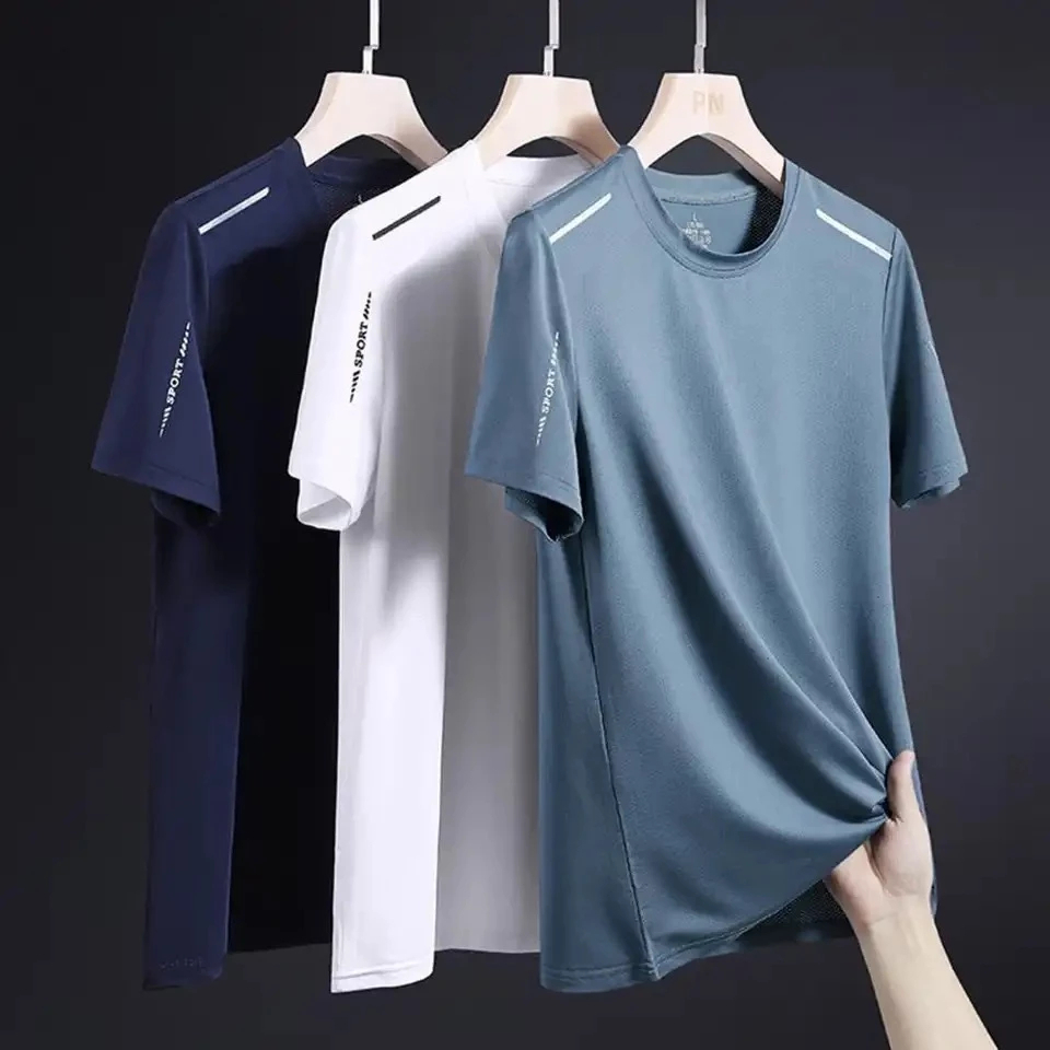 Camiseta Masculina Básica Slim Fit com proteção UV Verão Treino e Dia a Dia Academia Treino Tecido Dry Fit