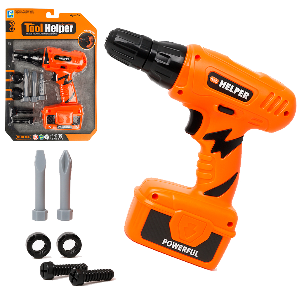 Brinquedo Parafusadeira Furadeira Broca Porca Parafuso Infantil Que Gira Ferramenta A Pilha Elétrica em Oferta na Shopee