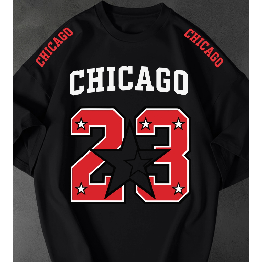 Camisetão Feminina Chicago 23 Estampada Streetwear Oversized Estilosa Tshirt 100% Algodão Premium.