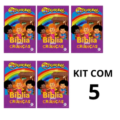 KIT Com 5 Bíblias Para Crianças | Histórias Do Antigo E Novo Testamento - 3 Palavrinhas