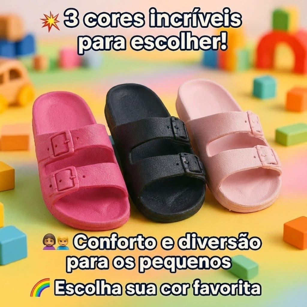 Sandália Birken Infantil Confortável e Leve | Material Micro Expandido | Perfeita Para o Dia a Dia