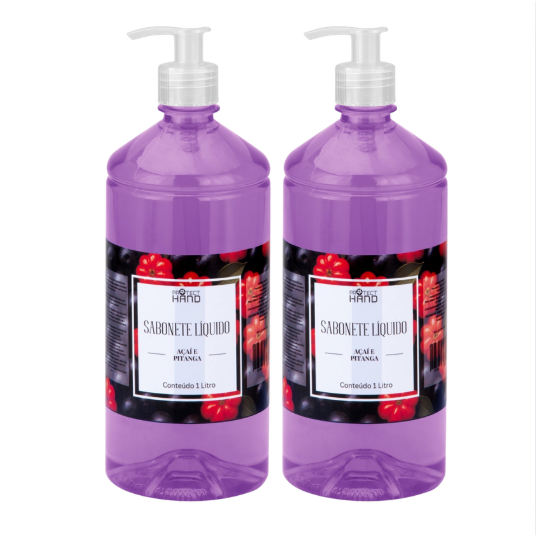2 unidades Sabonete Líquido 1L Protect Hand • Limpeza Suave e Eficiente para Mãos e Corpo
