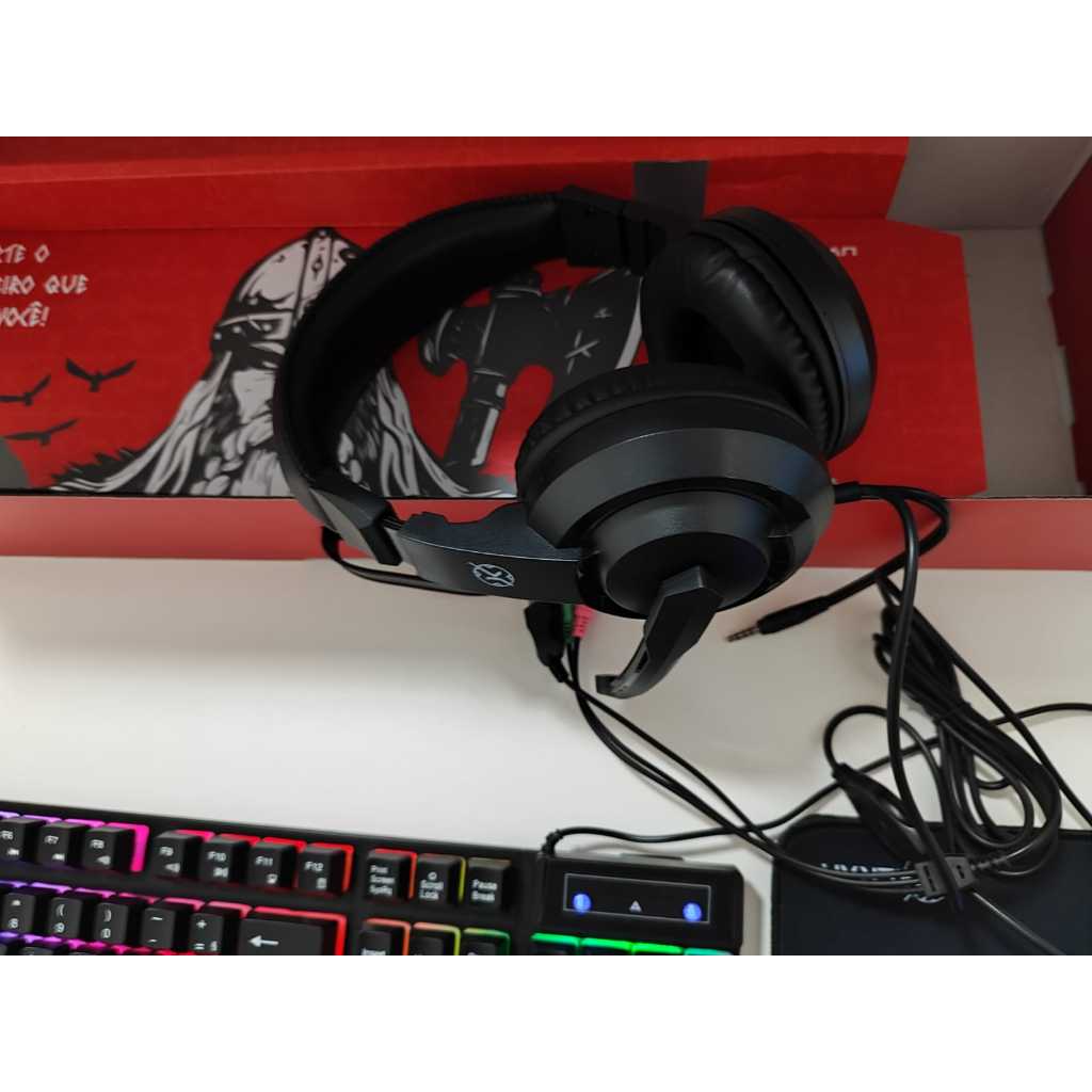 Kit Gamer 4 em 1 Lindo - Kalkan Odin Core - Mouse, Teclado, Headset e Mousepad