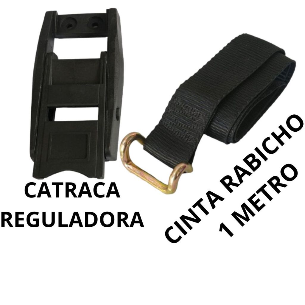 Kit Fivela Catraca Rabicho Lona Catraca Sider Fita 1 Metro Garra Caminhão Carreta