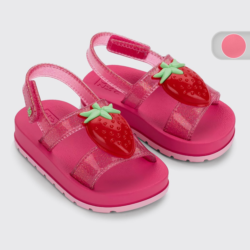 Sandalia Zaxynina Cherry Baby Morango Menina 19265 em Oferta na Shopee