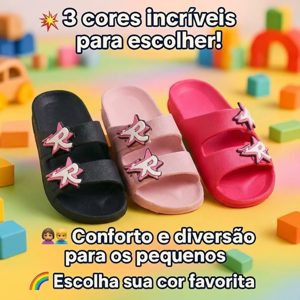 Sandália Birken Infantil com Botons de Borracha | Leve e Resistente | Para Crianças Ativas