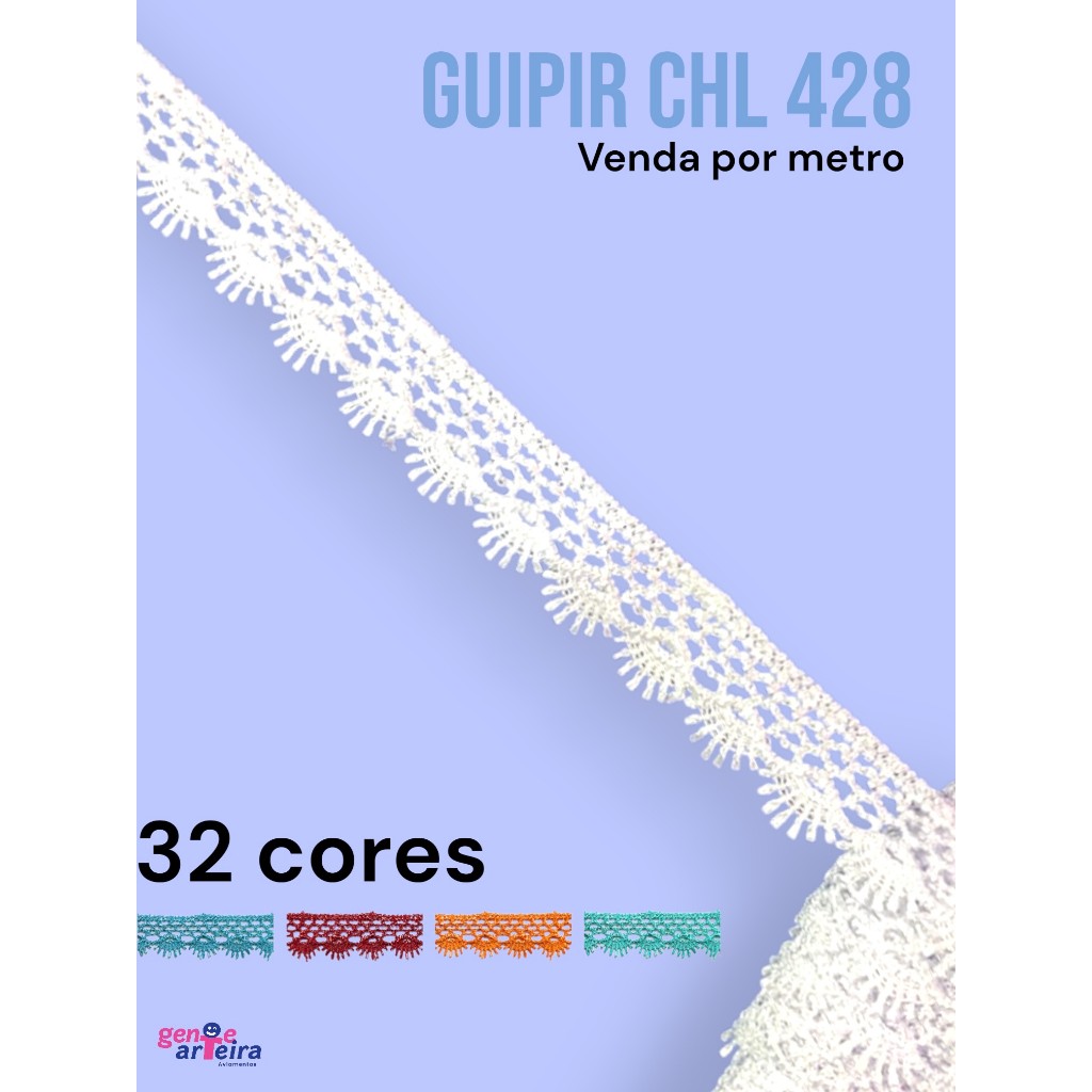 Renda Gupir CHL  428 - Tecido - 2cm - Por metro