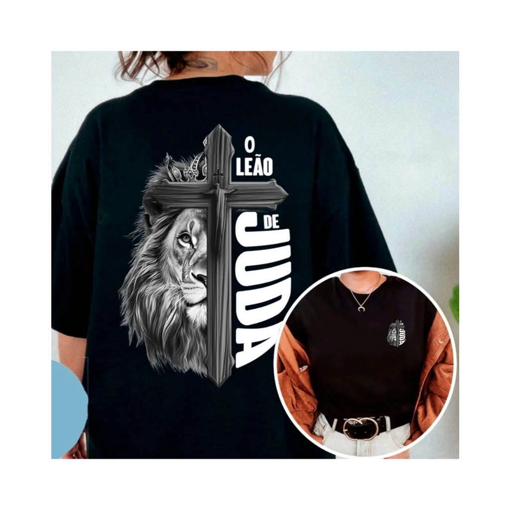 Camiseta LEÃO DE JUDÁ camisa gospel blusa evangélica moda evangelica cristã