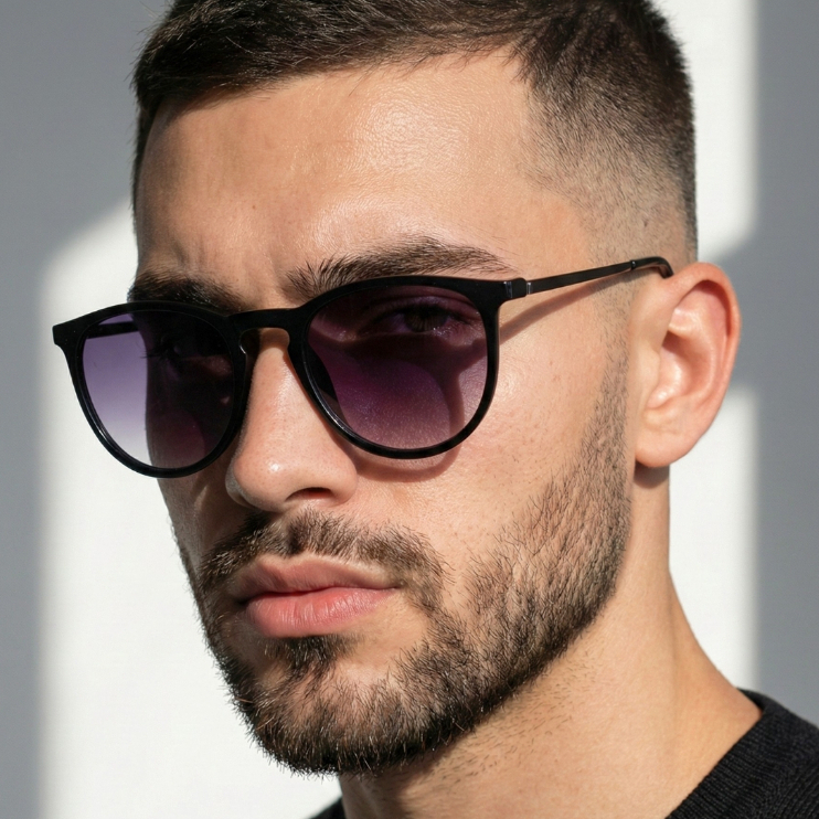 Óculos de Sol Seven Premium Redondo Clássico Retrô Metal uv400 Unissex em Oferta na Shopee