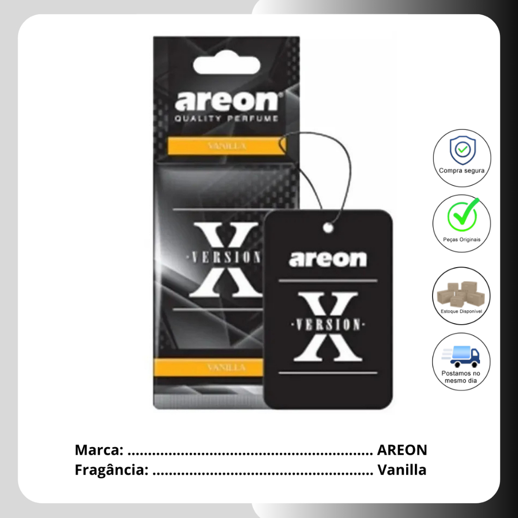 Aromatizante Odorizador Automotivo Cheirinho Carro Areon Vanilla