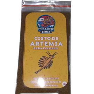 Cisto de Artemia  Coragem Betta 10g Alta Eclosao para Alevinos nutriçao Ideal para seu peixes em Oferta na Shopee