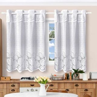 Cortina De Cozinha Costela De Adão 2,50x1,25(m) + Bandô Diversas Cores em Oferta na Shopee