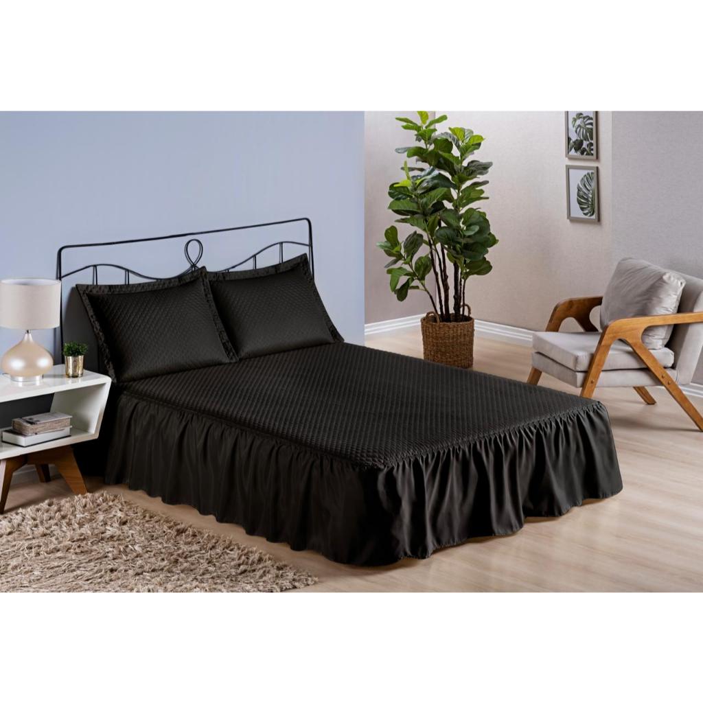 Kit Colcha Jogo De Cama Roupa De Cama Casal Padrão 3 Peças