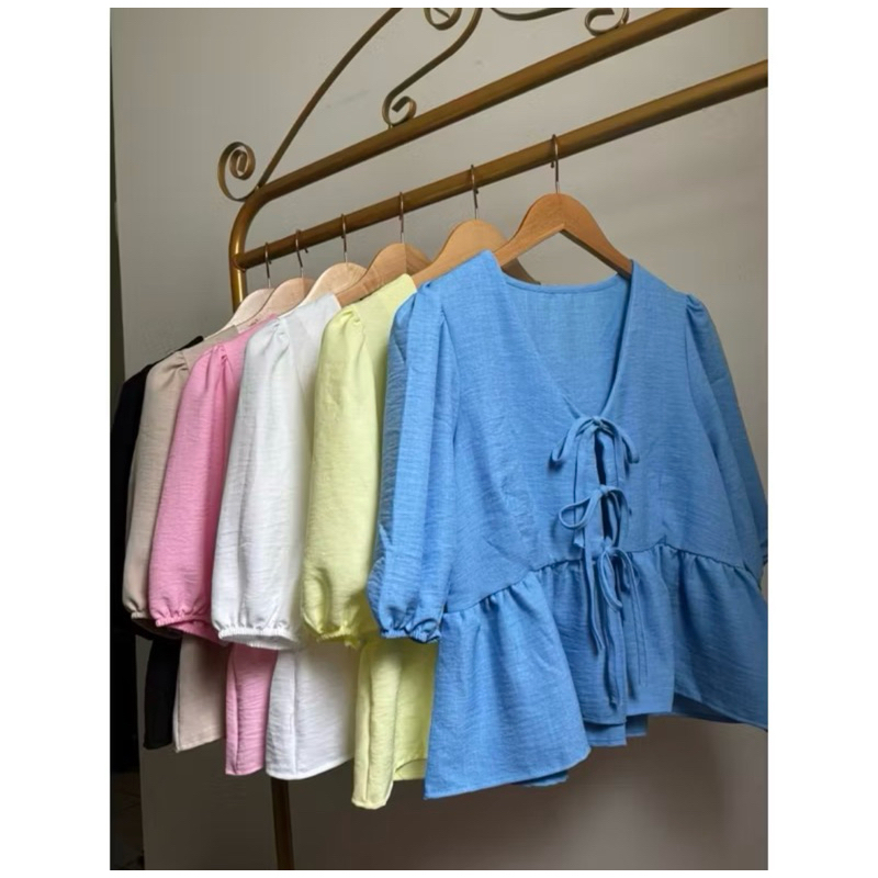 Bata lacinho em tecido linho duna M G GG tendência moda verão em Oferta na Shopee