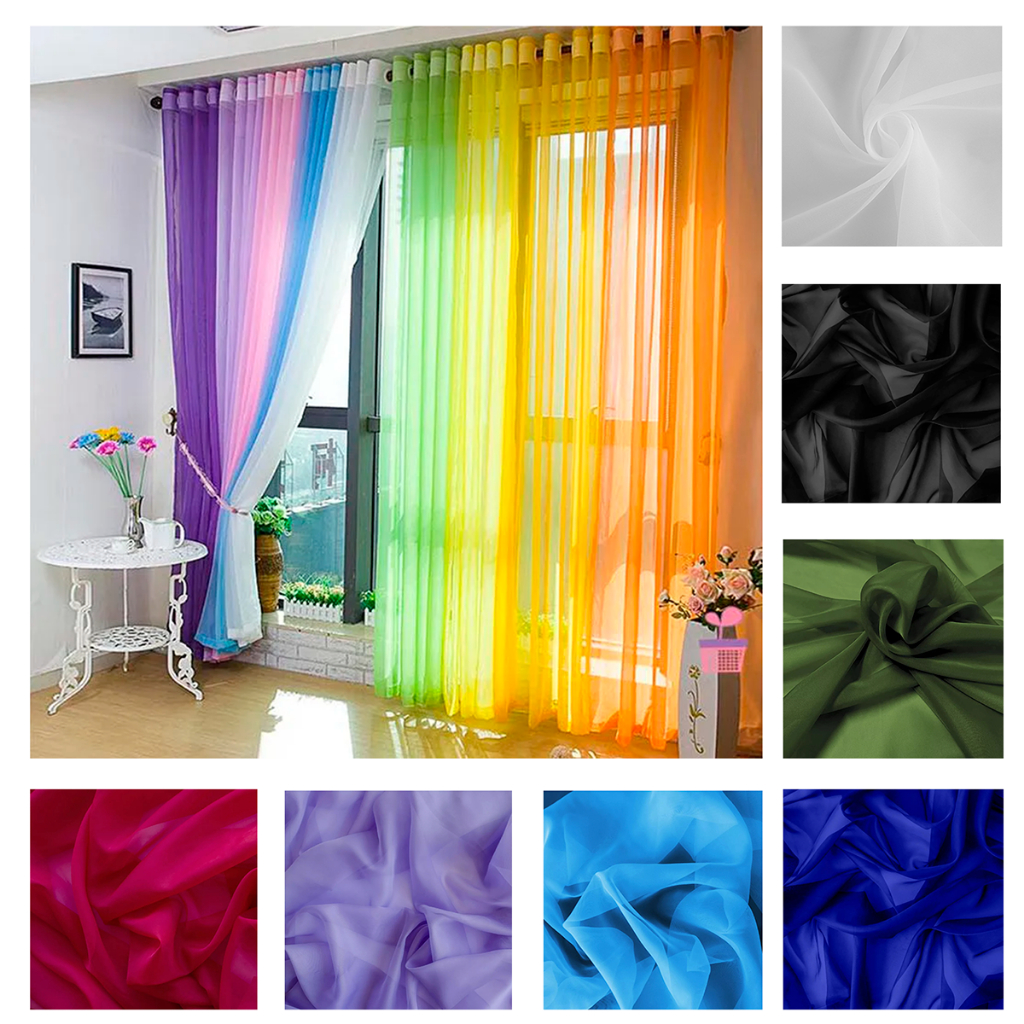 Tecido Voal Voil 10mt x 3,00mts Leve Transparente Cortinas Decoração Festa Eventos Cor Branco