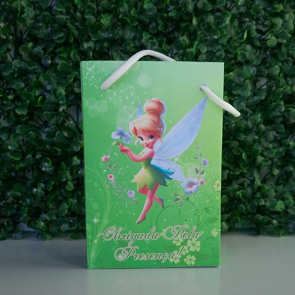 Sacolinhas Personalizadas (P) Sininho para Festa Lembrancinhas Aniversário