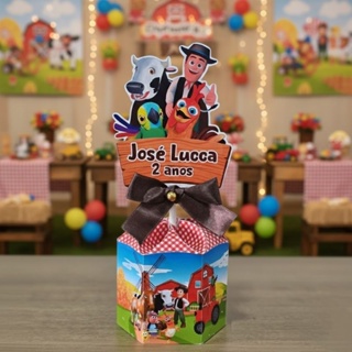 kit 10 Unidades Centro de Mesa Fazendinha Zenon Personalizado Chá Aniversário Festa em Oferta na Shopee