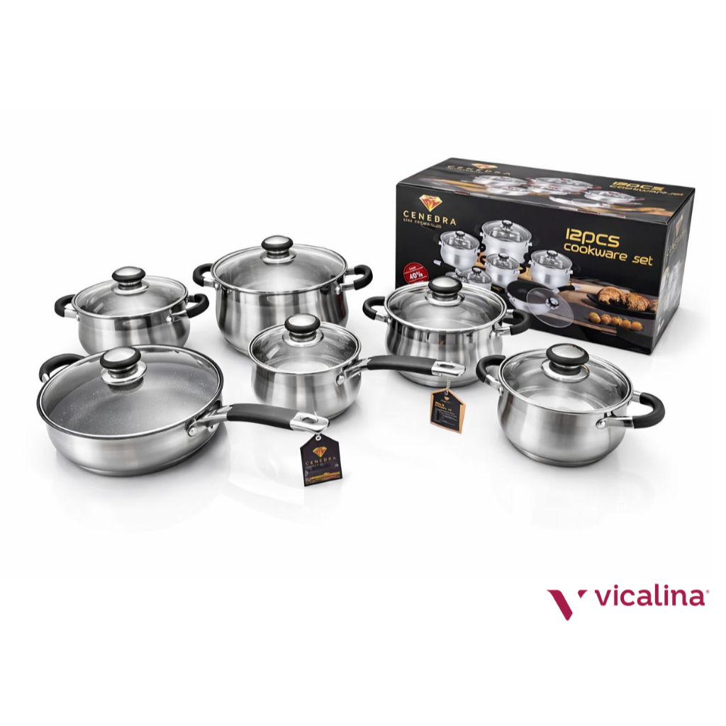 Conjunto de panelas kit jogo panelas aço inox cirurgico fogão de indução e fogão comum 7 camadas