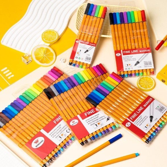 Kit Caneta Fine Line Ponta Fina 0.4mm – 12/24/36/48 Cores em Oferta na Shopee