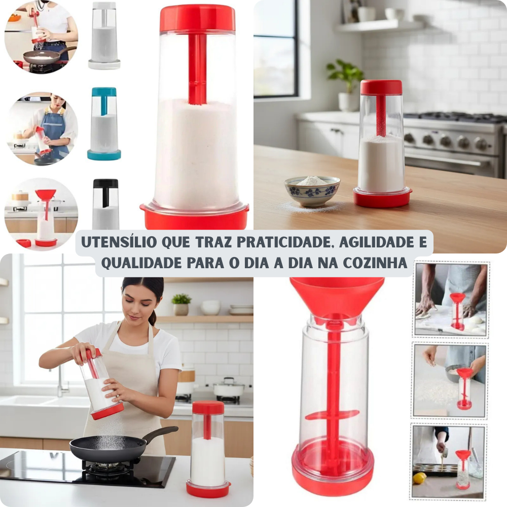 Tapioqueira Peneira Polvilhador Armazena Tapioca Beiju Tapioca Polvilho Farinha Cozinha Utensilio Misturador Peneirar