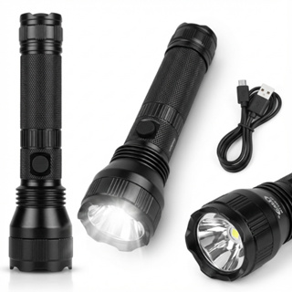 Lanterna 3w Recarregável Usb Carregamento Rápido Led Forte Branco Preto em Oferta na Shopee