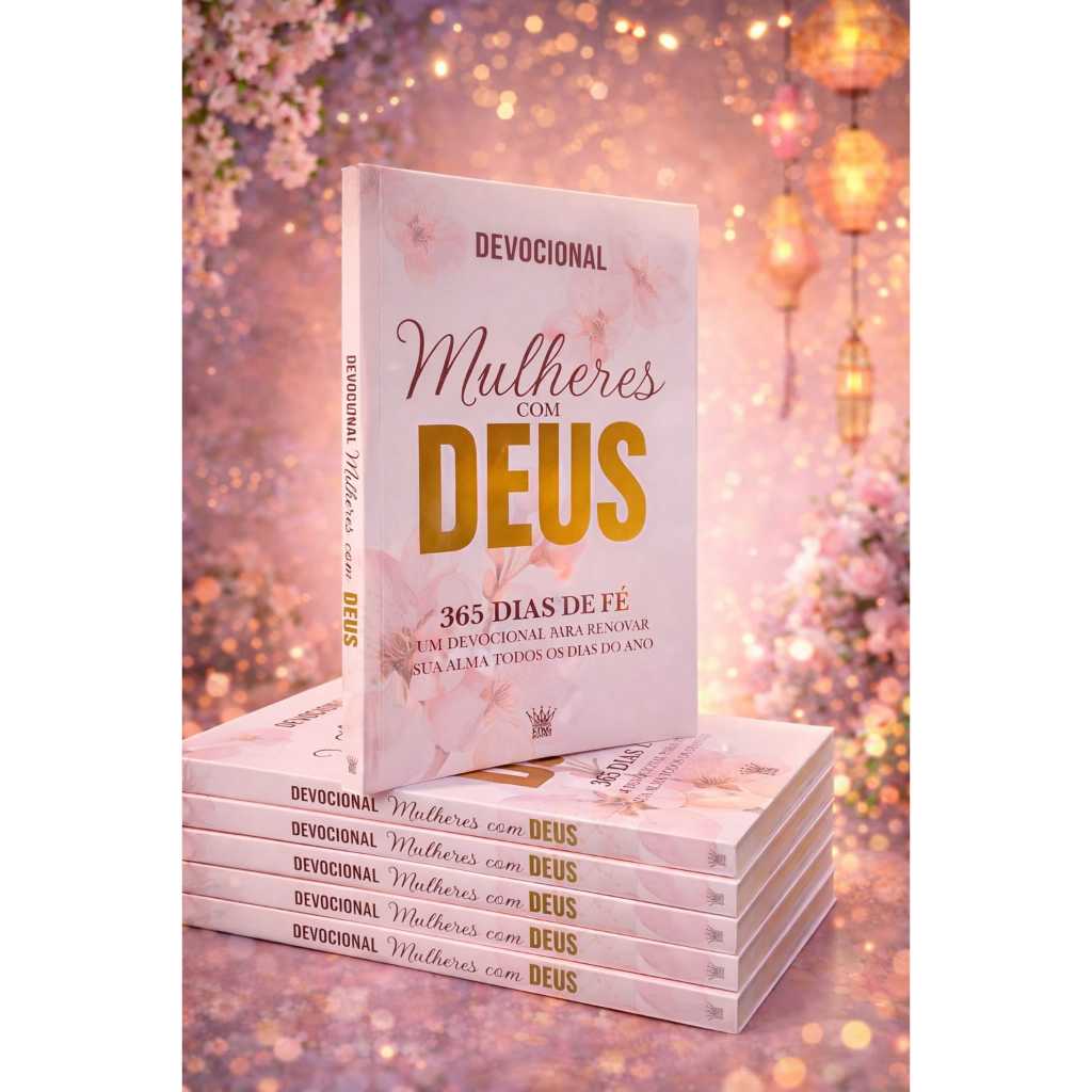 kit  com 5 Livros Mulheres com Deus - 365 Dias de Fé -  Devocional o Melhor preço atacado e varejo