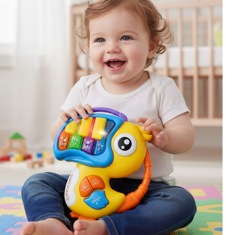 Brinquedo Som Sonoro Infantil Tucano Teclado Musical Aprendizados