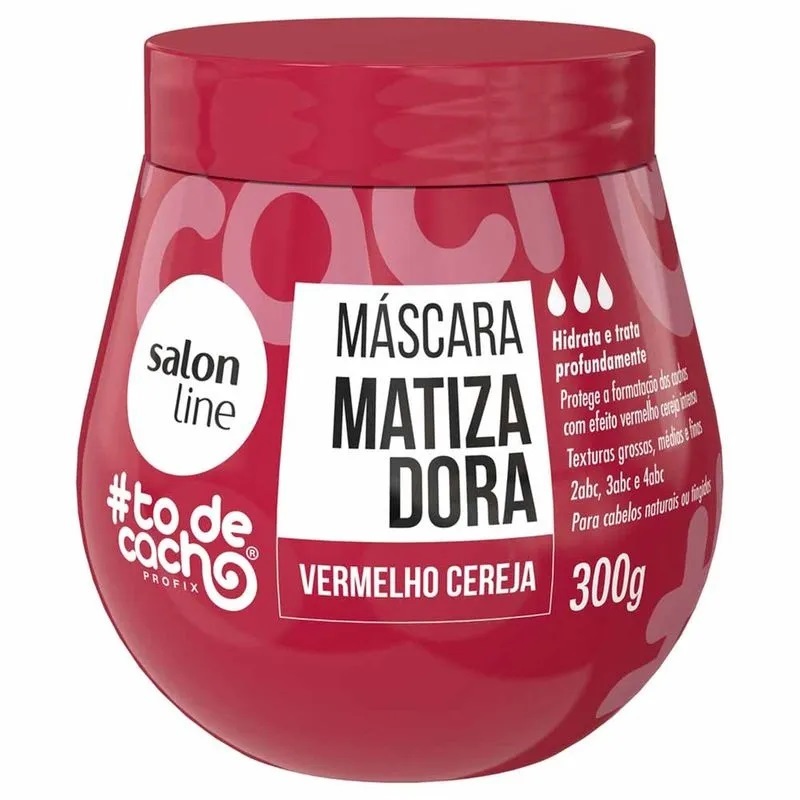 Máscara Matizadora #todecacho Vermelho Cereja 300g