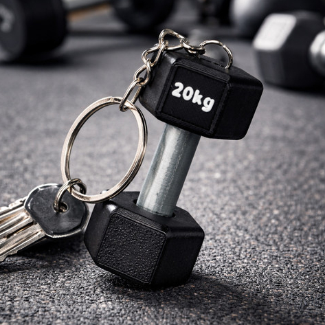 Chaveiro Halter Academia Strong • Mini Peso 20kg • Estilo Gym Fitness