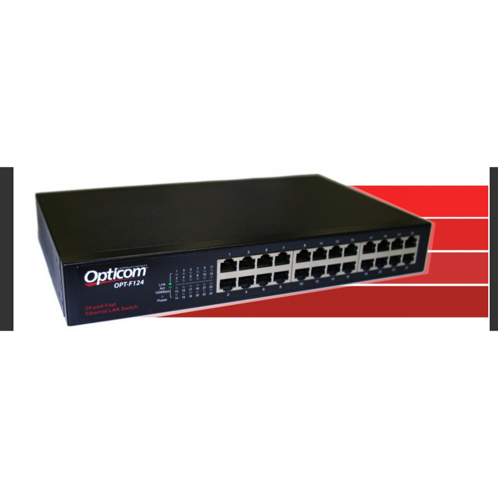 Switch Opticom F124 24 Portas
