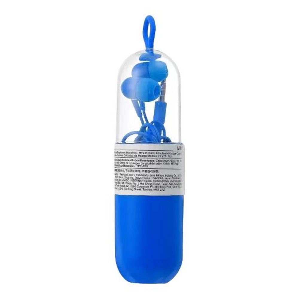 Fone De Ouvido Com Fio Azul Estojo Portatil Conector P2 Som Nítido Confortavel