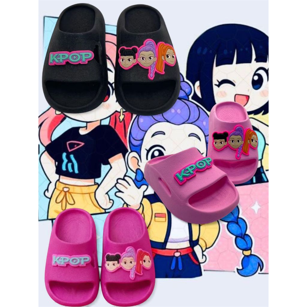 Chinelo nuvem Infantil Confórtavel Leve Guerreiras K-Pop Para Meninas