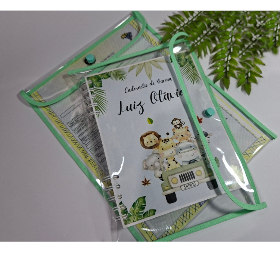 capa plastica para certidão e caderneta de vacinação da criança impermeável