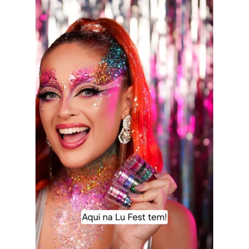 Glitter Glow Power – Kit com 5 Cores Brilhantes | 3 Variações Disponíveis | Para Maquiagem, Unhas, Carnaval e Artesanato em Oferta na Shopee