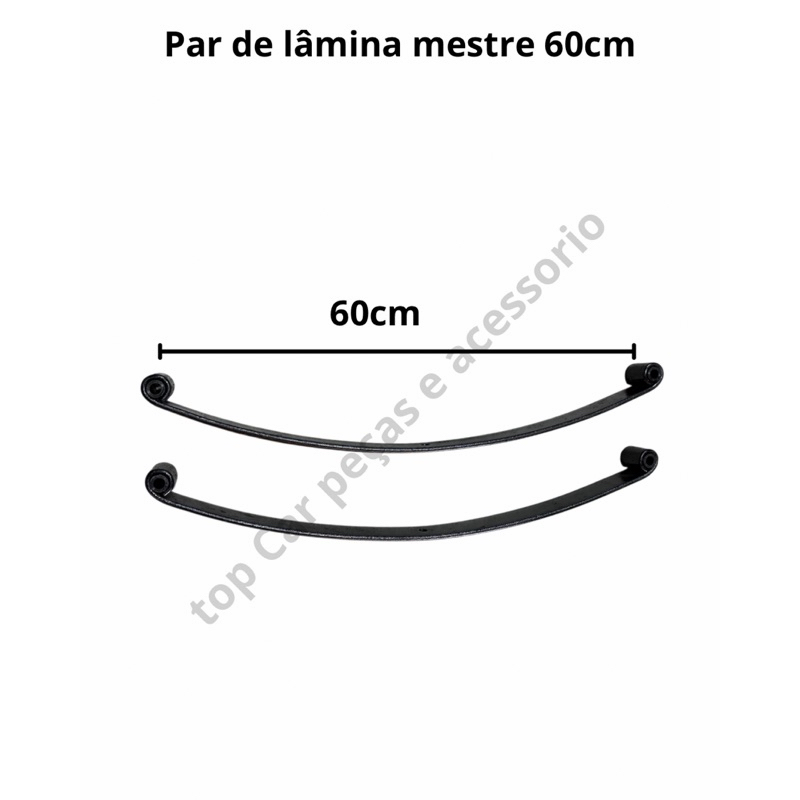 2 Feixes de Molas Mestre Carretinha Reboque 60cm Carretinhas Trailer Jet Barco Baú Mola Engate
