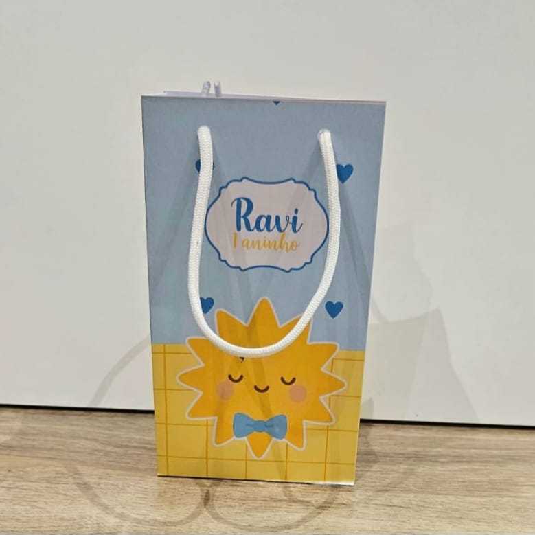 Sacolinha Surpresa Personalizada Lembrancinha RAIO DE SOL MENINO< lembrancinha infantil, PEGUE E MONTE