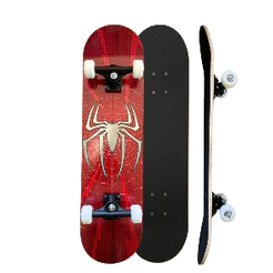 Skate Iniciante Completo Esqueite Desenho Skat Spider Aranha