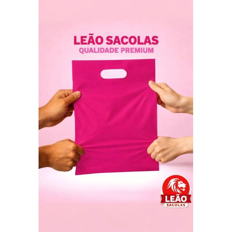Kit com 100 Sacolas Plásticas para Lojas – Material Premium (20x30, 30x40, 40x50) – Alça Vazada Cores vivas e vibrantes! em Oferta na Shopee